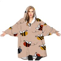 Honey Bees Hoodie Blanket