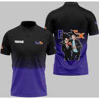Personalized Dragon Ball Goku And Vegeta Fedex Polo Shirt, Fedex Ground 3d Printed Polo Shirt