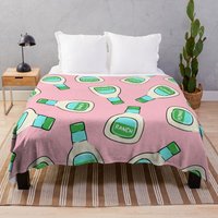 Ranch - Salad Dressing Bottle (pink) Throw Blanket