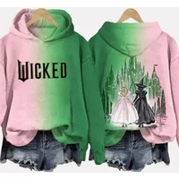 Bg Wicked Movie Inspired Witch Princess Contrast Gradient 3d Hoodie