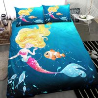 Mermaid Cartoon Fish Bedding Set