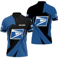 Personalized Postal Service Polo Shirt, United Sps 3d Printed Polo Shirt