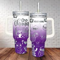 Custom Stitchh Ohana Mean Family Laser Engraved Tumbler 40oz, Disneyyy Stitchh Insulated Tumbler, Lilo And Stitchh Coffee Cup, Stitchh Lovers