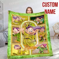 Personalized The Seven Dwarfs Blanket, Custom Name Blanket
