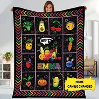 Hey Bear Fleece Blanket, Personalized Hey Bear Sensory Blanket, Bedding