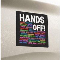 Hands Off Protest Car Magnet