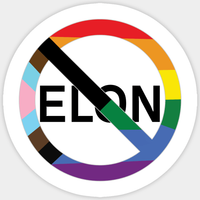 No Elon (equality Rainbow) - Anti Elon Musk - Car Magnets