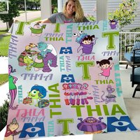 Monster Blanket, Personalized Monster Baby Blanket, Monster Baby Blanket