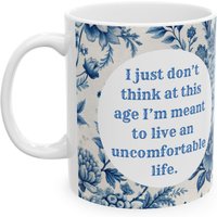Uncomfortable Life White Lotus Inspired Mug, Gift For Tv Show Fans Coffee Cup