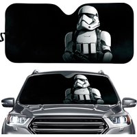 Starwar In Black Theme Car Auto Sunshades, Movies Gift.