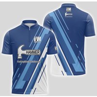 Hammer Blue Bowling Bowling Jersey