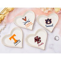 University Custom Trinket Ring Dish Personalized, College Logo Ring Dish, Personalized Graduate Gifts 2025