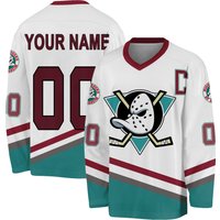 Custom D2 Mighty Ducks Movie White Ice Hockey Jersey
