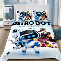 A-astrobot Sleeping Square Duvet Cover Pillowcase Bedding Set