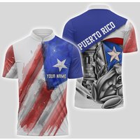 Custom Watercolor Flag Puerto Rico Coqui Aop Bowling Jersey