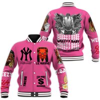 Hot Pink Lil Wayne Cash Money Records Baseball Jacket