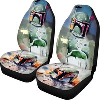 Boba Fett Car Seat Covers Collection Starr Warss Character Car Accessory