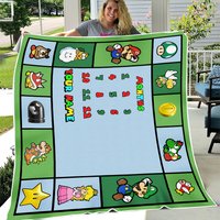 Super Mario Milestone Blanket Personalized With Name