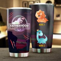 Gift For Dad - Fatherhood Is A Walk In The Park - Dark Ver. - Personalized Tumbler