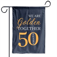 50th Golden Marriage Anniversary Garden Flags