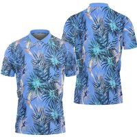 3d Hummingbird Print Polo Shirt