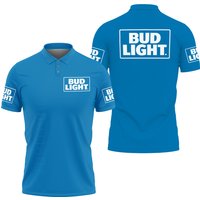 Bud Light Blue Unisex Polo Shirt 3d Shirt