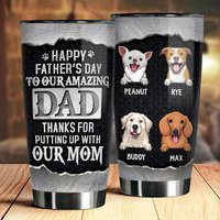 To Our Amazing Dog Dad - Personalized Tumbler