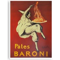 Pâtes Baroni Vintage Poster Leonetto Cappiello Pasta Advertisement Canvas