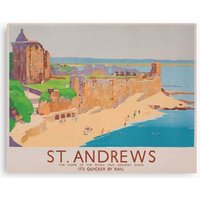 St. Andrews Scotland Vintage Travel Poster Canvas