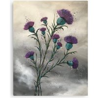 Scottish Traditional Purple Thistle Canvas