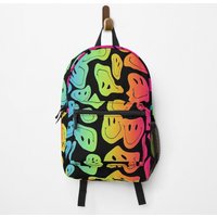 Drippy Melting Smiley - Rainbow Backpack