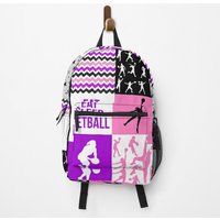 Netball Shape Pattern Purple Gift For Netball Lovers Backpack
