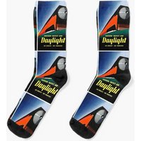 Usa Vintage Railroad Travel Poster Restored Socks