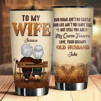 Love, Your Grumpy Old Husband - Personalized Tumbler - Gift For Couples, Husband Wife