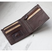 Men's Leather Wallet Zip Coin Pocket Rfid Men's Leather Wallet Zip Coin Pocket Rfid
