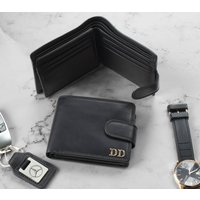 Mens Luxury Black Leather Wallet Trifold Rfid Protected Mens Luxury Black Leather Wallet Trifold Rfid Protected