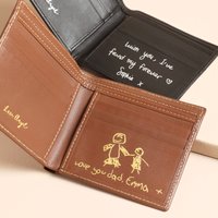 Handwritten Men's Leather Wallet Handwritten Men's Leather Wallet