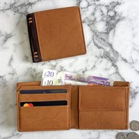 Men's Slim Tan Genuine Leather Wallet Men's Slim Tan Genuine Leather Wallet
