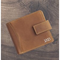 Men's Oiled Leather Wallet Rfid Cognac Brown Men's Oiled Leather Wallet Rfid Cognac Brown