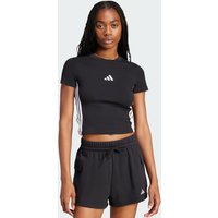 adidas Playera Essentials 3 Franjas Slim Baby Negro - Mujer