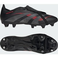 adidas Predator League FT SG Noir Gris Rouge Chaussure languette rabattue Predator League Terrain gras