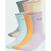Adidas Crew 6 Pack Unisex Socks - Purple - Size