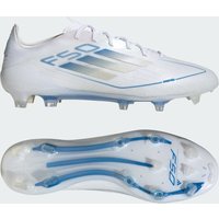adidas F50 Elite FG Blanc Bleu Gris Chaussure F50 Elite Terrain souple