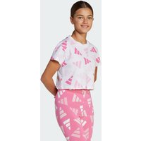 adidas Playera Corta Seasonal Essentials Logo Celebration Infantil Blanco - Niño