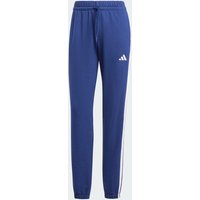 Adidas Essentials 3-stripes Cuffed Joggers + Women Pants - Blue - Size XL (20-22) - Cotton Jersey