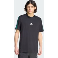 adidas Playera Essentials 3 Franjas Tejido de Punto Jersey Negro - Hombre