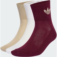 Adidas Ankle Socks 3 Pairs White Stone Maroon