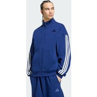 Adidas Kit 3-stripes Track Top Men Track Tops - Blue - Size L - Cotton Jersey