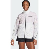 adidas Chamarra Rompevientos Estampada Terrex Multi Dash Gris - Mujer