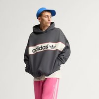 Adidas Linear Signature Men Hoodies - Black - Size S - Cotton Fleece